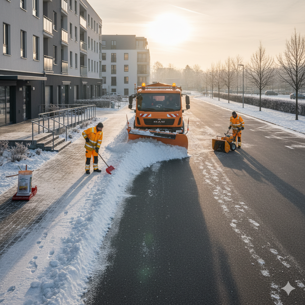 Zuverlässiger Winterdienst mit Räumfahrzeug